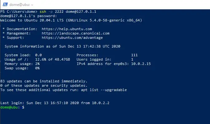 Ubuntu SSH
