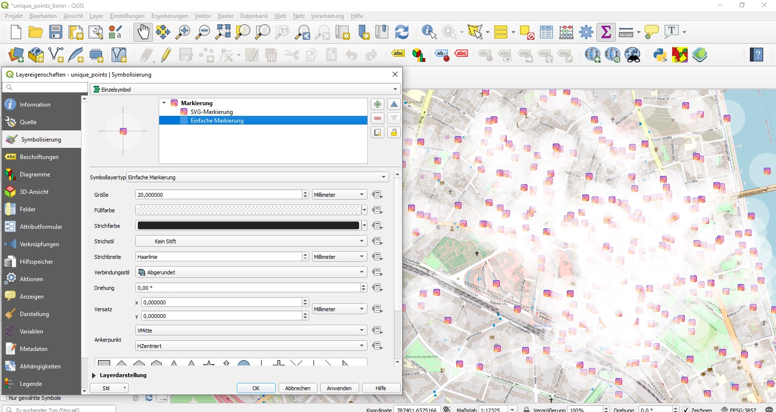 Qgis How To Use Custom Svg Markers Geography Coding